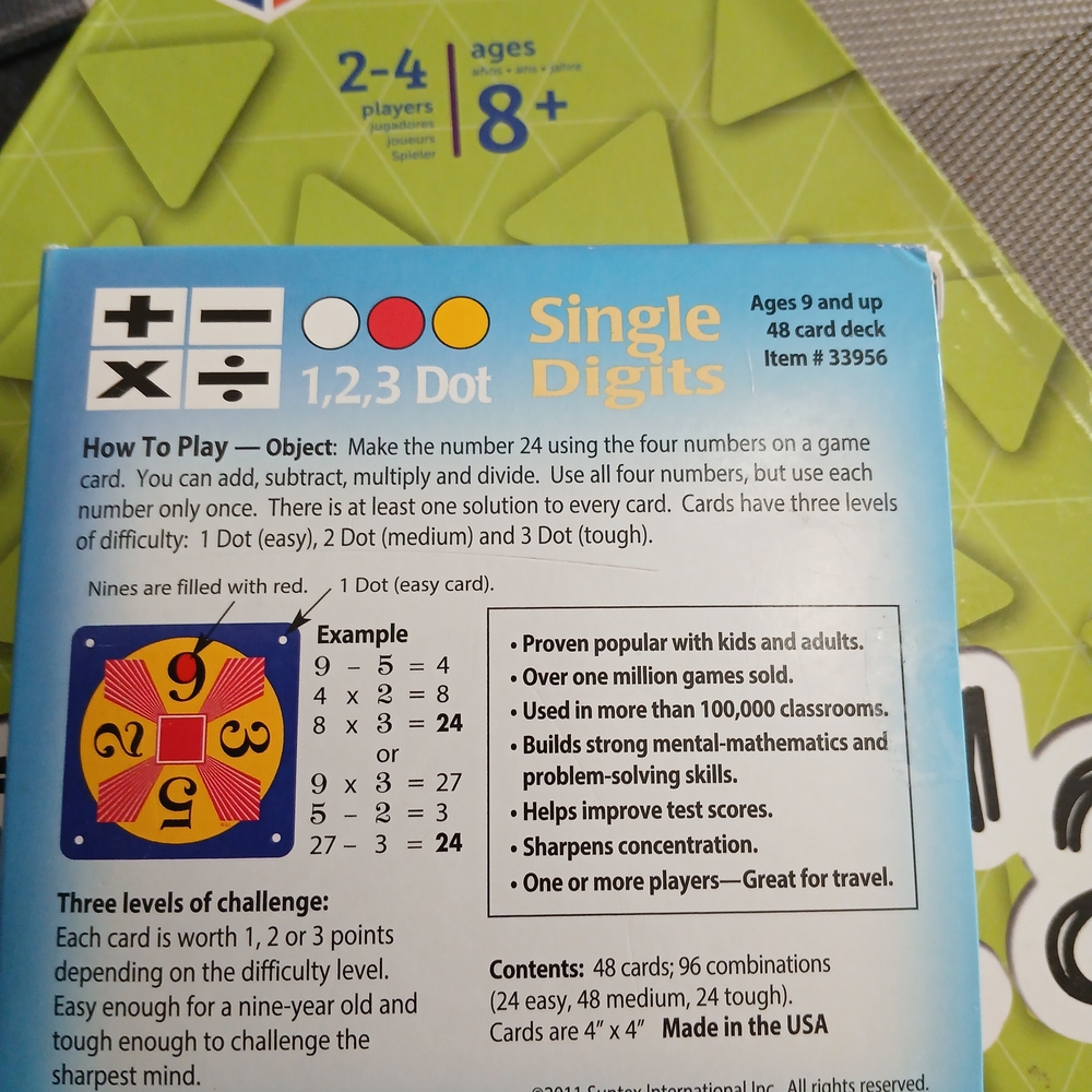 Learning Resources Tri-Facta Math Game - Green - Picture 2 of 3